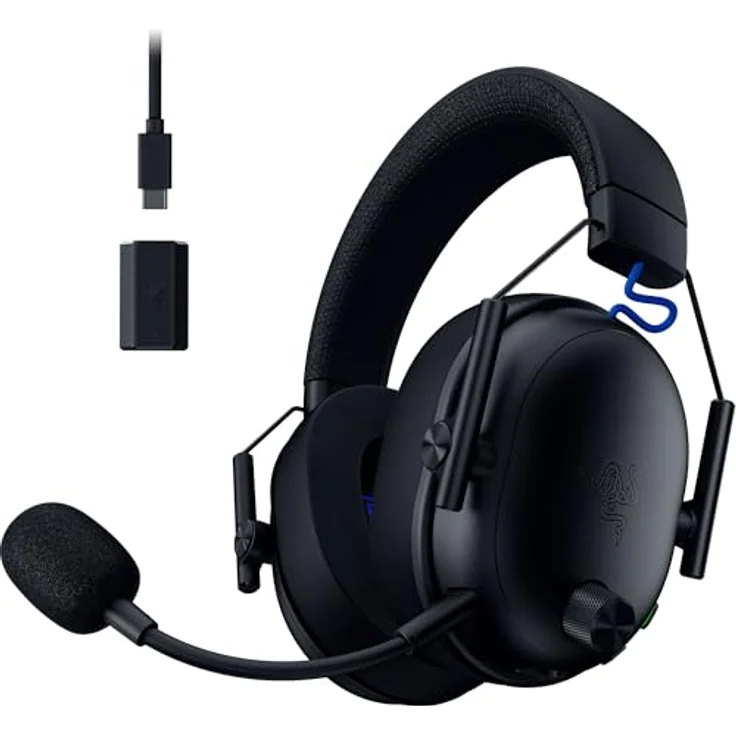 Razer BlackShark V3 for Playstation, Kabelloses E-Sport-Headset mit Triforce 50 mm Treiber, HyperClear Mikrofon und THX Spatial Audio, Schwarz – Bild 1