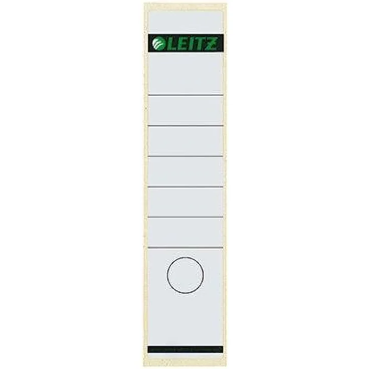 LEITZ Aktenordner Ordnerrückenetikett, breit/lang, Maße: 61,5 x 285 mm, mit hoher Deck- und Klebekraft, Greifrand