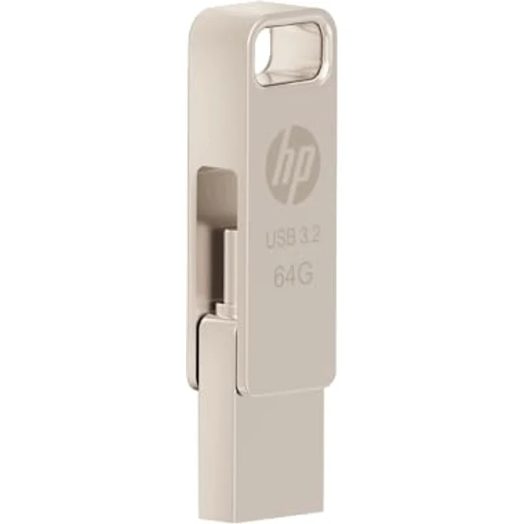 HP x206c, 64GB OTG USB 3.2 Type-C/Type-A, Lesegeschwindigkeit 120MB/s, elegantes Metalldesign – Bild 4