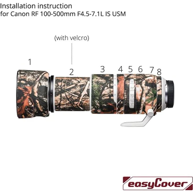 easyCover - Lens Oak - Objektivschutz - Schutz für Ihr Kameraobjektiv - Canon RF 100-500mm F4.5-7.1L is USM - Schwarz – Bild 3
