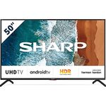 SHARP 50BN6EA Android TV 126 cm (50 Zoll) 4K Ultra HD LED Fernseher (Smart TV, Harman Kardon, Dolby Atmos)