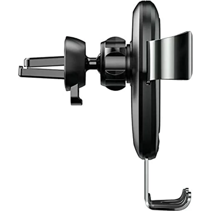 Baseus Metal Wireless Charger Gravity Car Mount, Einhandbedienung für Smartphones, schwarz – Bild 4