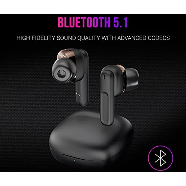 Mars Gaming MHIB Schwarz, Wireless Headset, Bluetooth 5.1, Mikrofon, Geräuschunterdrückung – Bild 2