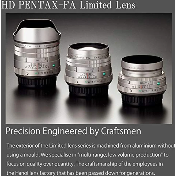 Pentax PENTAX-FA 43mm F1.8 Limited, Weitwinkelobjektiv mit HD-Vergütung für PENTAX K-System, Silber, 35 mm Vollformat – Bild 4