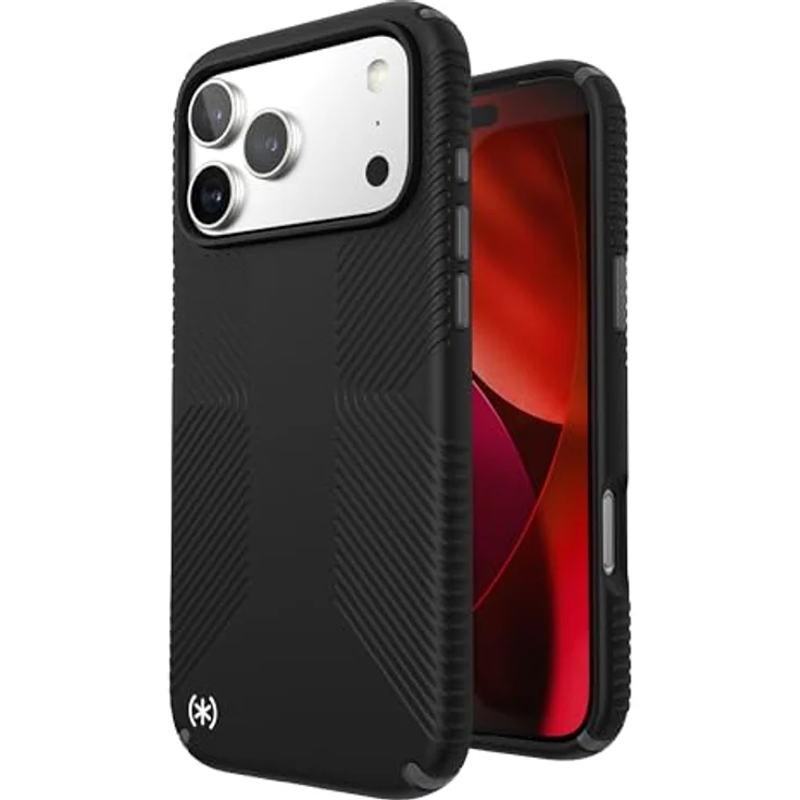 Speck Presidio2 Grip Hülle für Apple iPhone 17 Pro Max, mit Microban-Beschichtung, Armor Cloud Fallschutz, MagSafe-kompatibel, Schwarz – Bild 2