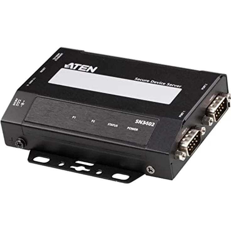 Aten SN3402, Serial Interface Extension KVM Switch mit IP-basiertem Remote-Zugriff, Schwarz