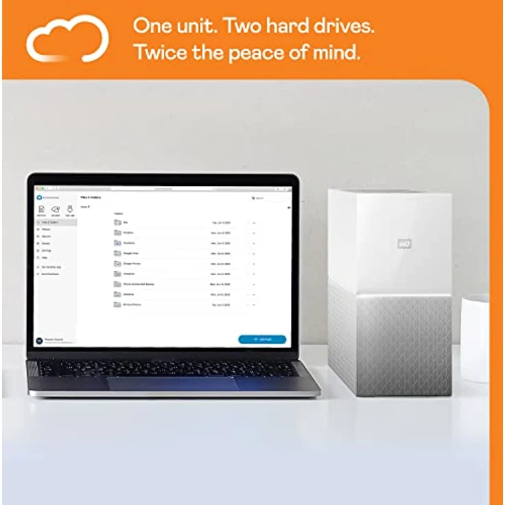 WD My Cloud Home Duo 8 TB Persönlicher Cloudspeicher - externe Festplatte 2-Bay - WLAN, USB 3.0. Backup, Videostreaming - WDBMUT0080JWT-EESN – Bild 4