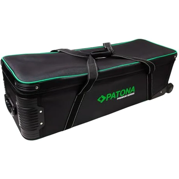 PATONA Premium Rollkoffer für Studioblitze und Zubehör, Nylon schwarz, Innenmaße 100 × 33 × 24 cm, inklusive 4 Klett-Trenner und Bodeneinlage – Bild 1