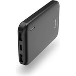 Hama Powerbank Pocket 5 5000mAh (externer Akku mit 2x USB A, Power Pack zertifiziert, LED Anzeige, Akku Pack Handy Zubehör, Tablet, Bluetooth Box etc., tragbares Ladegerät klein) anthrazit
