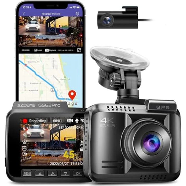 Azdome Dashcam GS63HPro, Full HD Auto Kamera mit GPS – Bild 4