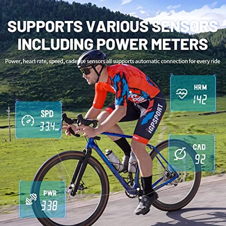 iGPSPORT Fahrradcomputer GPS ANT Funktion iGS50E drahtlos, schwarz – Bild 10