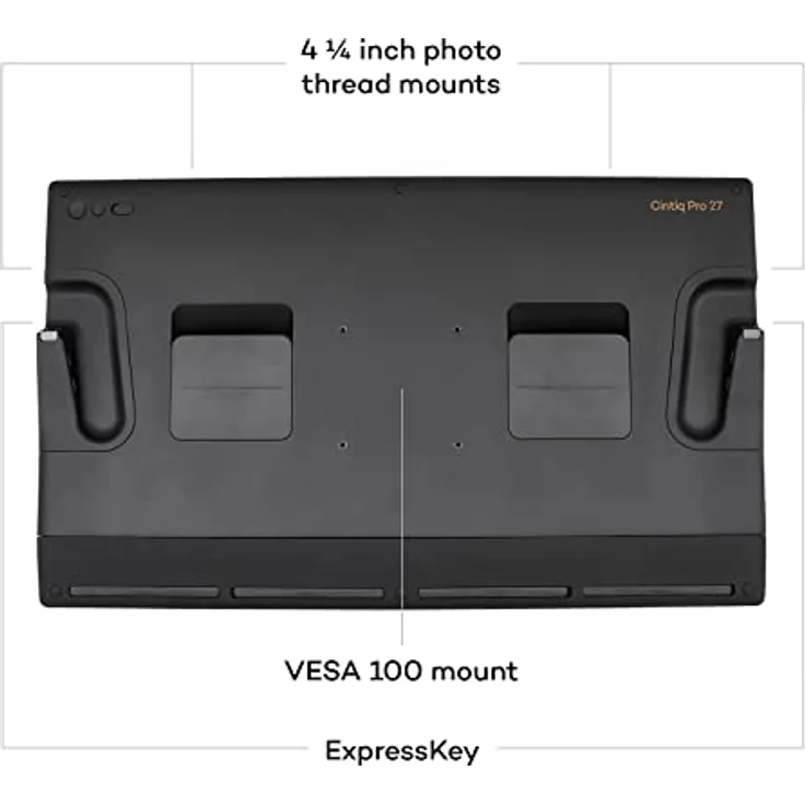 Wacom Cintiq Pro 27 Grafiktablett ohne Standfuß (4k-Auflösung, 26,9-Zoll-Display, HDR-Gamma, Pantone Validated, 99 % Adobe RGB, Neuer, drucksensitiver Pro Pen 3, Multi-Touch) Black – Bild 4