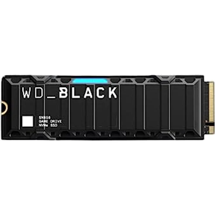 WD_BLACK SN850 1 TB NVMe SSD Offiziell Lizenziert für PS5 Konsolen (interne Gaming SSD mit Heatsink; PCIe Gen4 Technologie, bis zu 7.000 MB/s Lesen, M.2 2280) – Bild 1