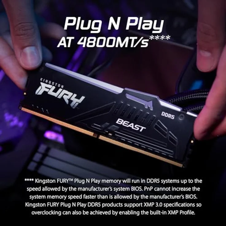 Kingston Fury Beast Schwarz RGB Expo 32GB 6000MT/s DDR5 CL30 DIMM Desktop Gaming Speicher Kit mit 2 - KF560C30BBEAK2-32 – Bild 3