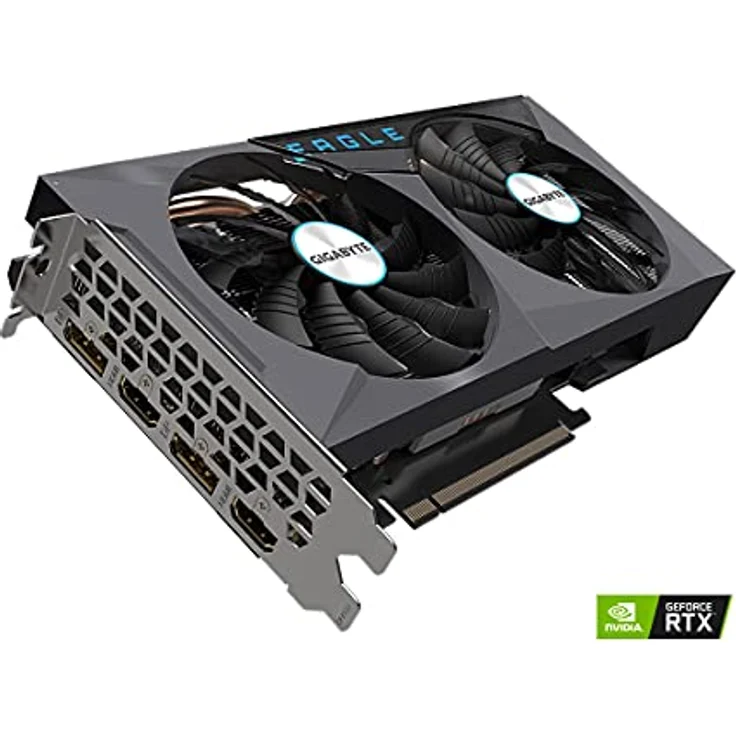 GIGABYTE GeForce RTX 3060 EAGLE OC 12G (REV2.0) Grafikkarte, 2x WINDFORCE Lüfter, 12GB 192-Bit GDDR6, GV-N3060EAGLE OC-12GD REV2.0 Grafikkarte – Bild 4