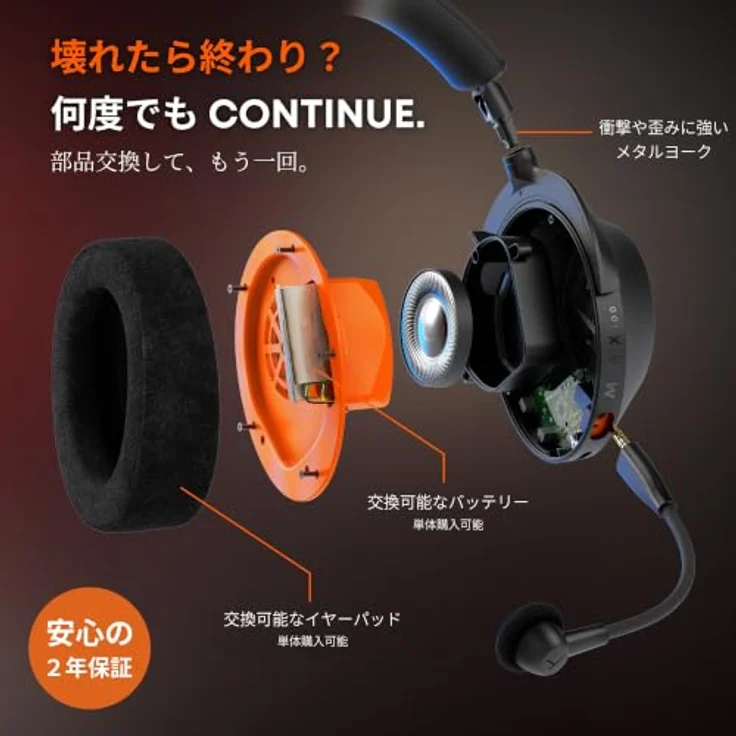 BEYERDYNAMIC MMX 100 SW, Over-ear Gaming Headset mit 80+ Stunden Akkulaufzeit, Bluetooth und abnehmbarem META VOICE-Mikrofon, Schwarz – Bild 8