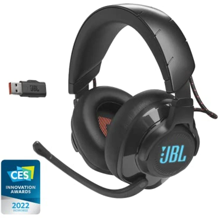 JBL Quantum 610 Wireless 2.4GHz Gaming-Headset, 50mm Treiber, 40h Akkulaufzeit, PC und Konsole kompatibel, Schwarz, Medium – Bild 1