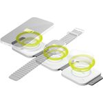 goobay 65312 MagSafe Ladestation/Kabelloses 3in1-Ladegerät/Faltbar,USB-C Wireless Charger für iPhone, AirPods und Aple Watch / 15W Travel Charging Station
