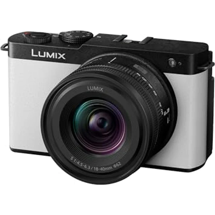 Panasonic Lumix DC-S9NE-W Vollformat Kamera, spiegellos, Open Gate Vlogging, 6K/4K, Bildstabilisierung, LUTs, 180°-Flexibler-Monitor, 5 GHz WLAN, Weiss, mit Objektiv S-R1840E – Bild 1