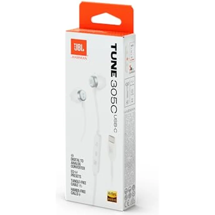 JBL Tune 305C White - USB-C-Kopfhörer mit kraftvollem Bass und Hi-Res-Audio – Bild 4