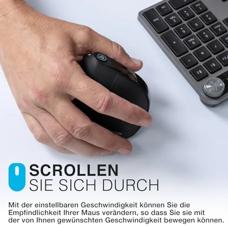 JLab Audio JLAB Mouse Jbuds ergonomic wireless black (Kabellos), Maus, Schwarz – Bild 6