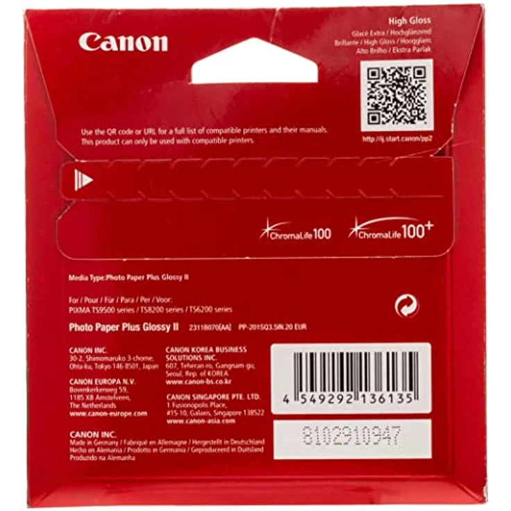 Canon PP-201 Glossy II Fotopapier Plus glänzend 89x89mm 265g-m² - 20 Blatt (2311B070) – Bild 2