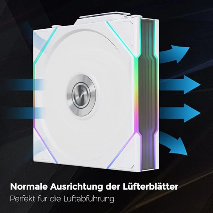 Lian Li UNI FAN TL Wireless PC Lüfter 120mm RGB – 3er Pack Gaming PC Lüfter Weiß | PWM Lüfter - 26 ARGB LEDs - bis 2.600 U/min - hoher Airflow - Leise – Bild 2