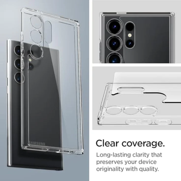 Spigen Ultra Hybrid Hülle Kompatibel mit Samsung Galaxy S24 Ultra -Crystal Clear – Bild 4