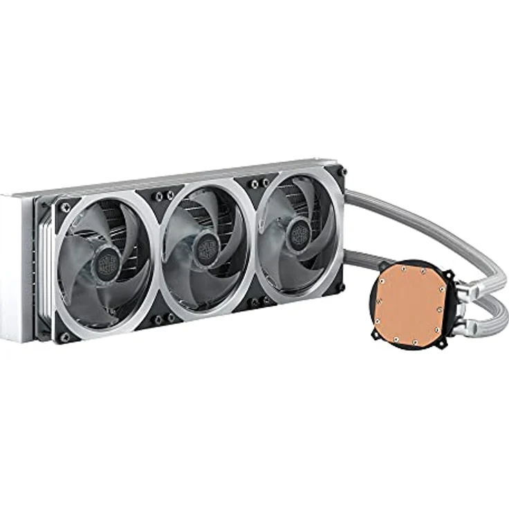 Cooler Master MasterLiquid ML360P Silver Edition Flüssigkühler, All-In-One (AIO) Liqiod Kühler, 360 mm Kühler, 1 x 360 mm PWM SF360R ARGB Lüfter, integrierter Lüfterrahmen, Aluminium Pumpenabdeckung – Bild 3