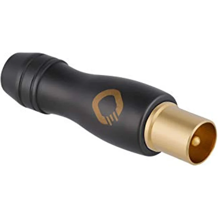 Oehlbach Transmission Shift M, vergoldeter Antennenstecker IEC Koax (m), schraubbar für TV/Radio Anschluss, 75 Ohm, 1 Stück – Bild 1