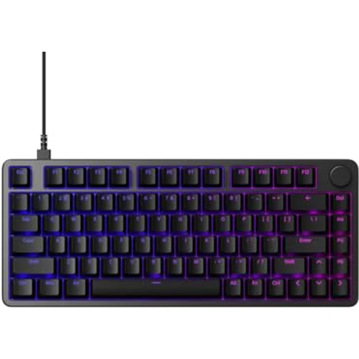 Sony INZONE KBD-H75 Gaming-Tastatur, 75% TKL mit Magnetschaltern, einstellbarer Betätigung, 8000 Hz Abtastrate, Gasket Mount, RGB, Aluminiumgehäuse, US-Layout – Schwarz – Bild 1