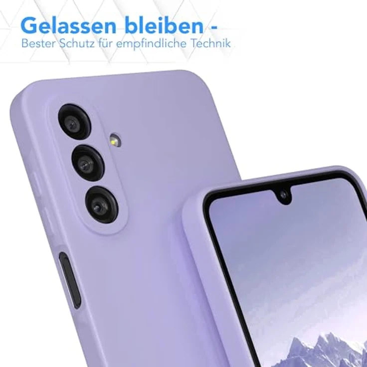 EAZY CASE Silikonhülle für Galaxy A26, dünnes TPU Case in Lavendel Blau mit Kameraschutz, stoßfest und kratzresistent – Bild 4