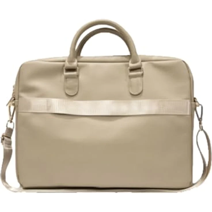 CG Mobile Guess Tasche GUCB15ZPGSTEGD, 16" Laptoptasche aus Öko-Leder in Hellgold mit 4G Triangle Design, 2 große und 2 kleine Fächer – Bild 3