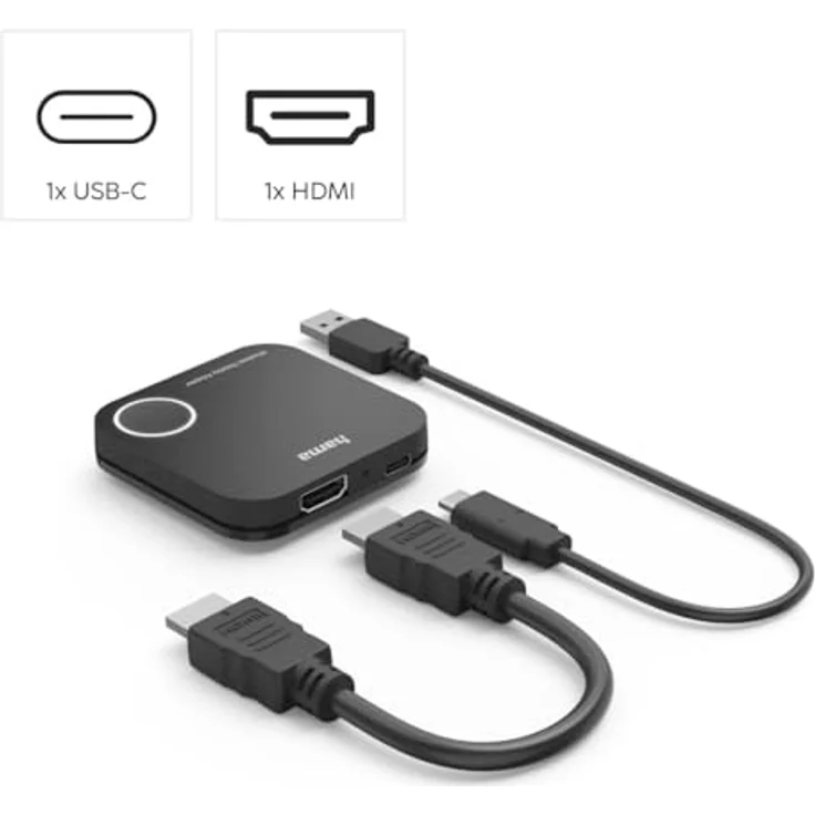 Hama Wireless Display Adapter, HDMI Adapter für kabellose Full HD 1080p Übertragung, 30m Reichweite, Plug & Play, inkl. HDMI- und USB-Kabel – Bild 2