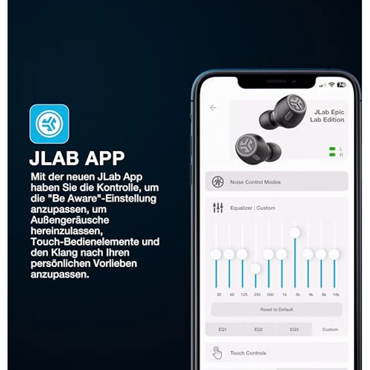 Jlab Epic Lab Edition TWS Earbuds Black Bluetooth 5.3, IP55 schweiß- und staubdicht, 56h Spielzeit – Bild 5