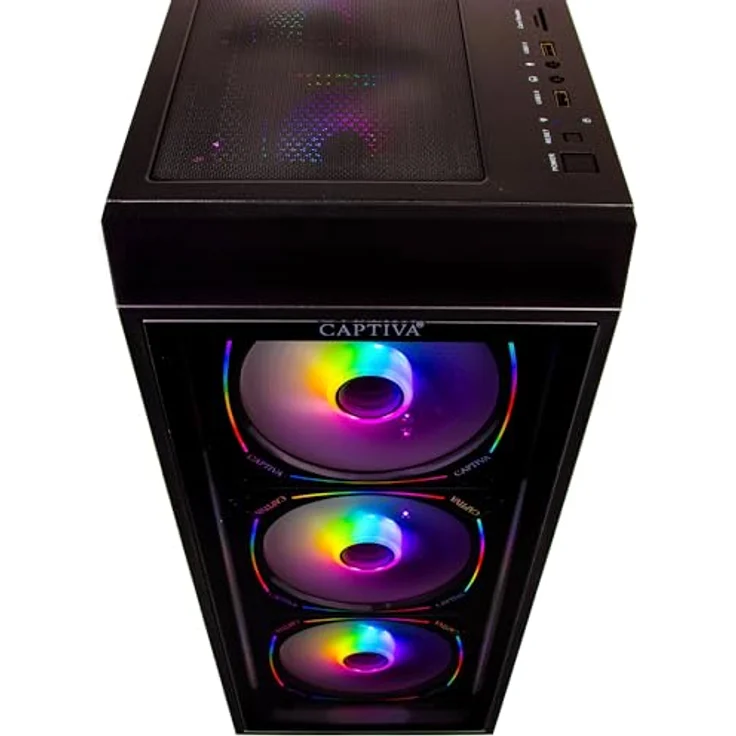 Captiva Advanced Gaming R91-526, Desktop-PC mit AMD Ryzen 7 5700X, 32GB DDR4 RAM, NVIDIA GeForce RTX 5060 8GB, 1TB SSD, Windows 11 Home, RGB-Beleuchtung – Bild 3