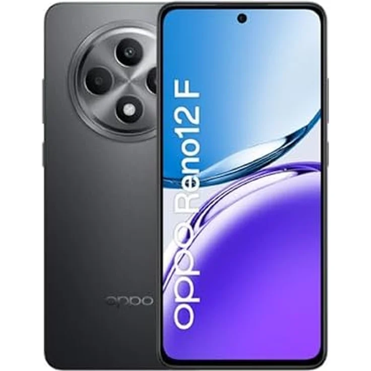 OPPO Reno12 F 4G Smartphone in Cosmos Ringdesign, 6.67 Zoll AMOLED FHD+ Bildschirm, 5000-mAh-Akku und AI-Technologie, blau – Bild 1