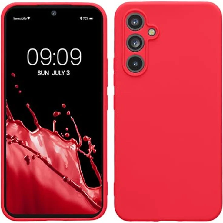 kwmobile Handyhülle für Samsung Galaxy A54 5G - Weiches Silikon Case in Neon Pink, rutschfest und reißfest, präzise Aussparungen für Kamera und Anschlüsse – Bild 1