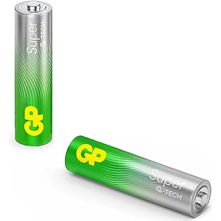 GP Super Alkaline Batterien AAA Micro, LR03, 1,5V, 2 Stück in Schrumpfverpackung, ideal für die Stromversorgung von Geräten des täglichen Bedarfs - Die Neue G-TECH-Technologie