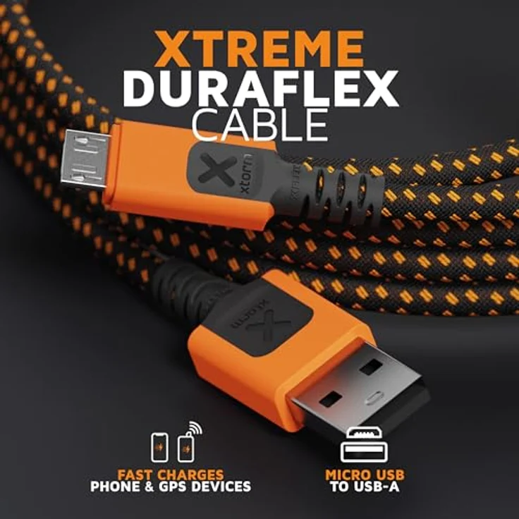 Xtorm Xtreme USB auf Micro USB Kabel, 1,5 Meter, robustes und langlebiges Design, schnelle Lade- und Datenübertragung, Nylon und recycelte Materialien – Bild 3