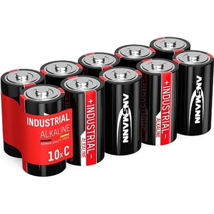 ANSMANN Industrial Alkaline Batterie Baby C LR14 Longlife Alkalibatterie Industriebatterie für hohen Strombedarf (10er Pack) – Bild 2
