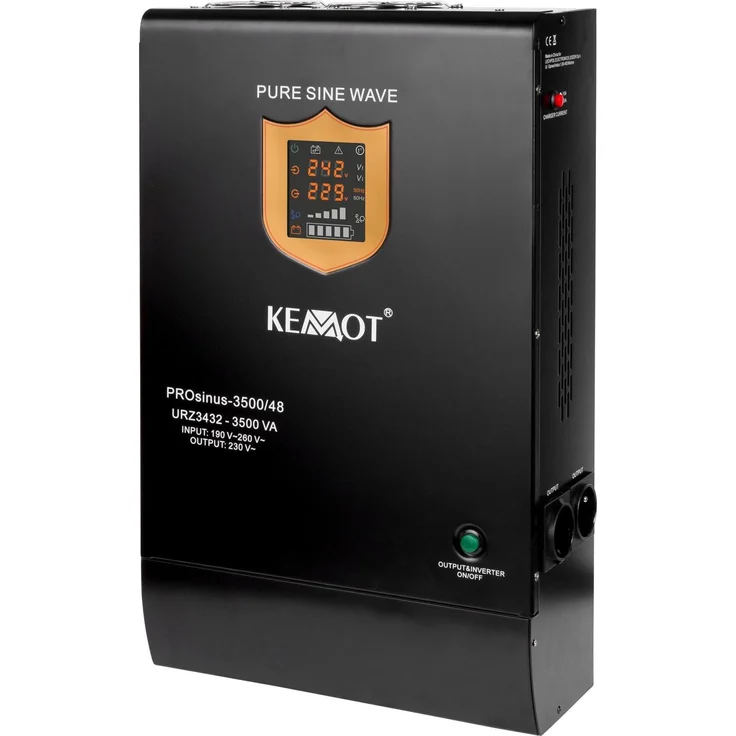 KEMOT PROsinus 3500, USV-Notstromversorgung mit 2400 Watt, reine Sinuswelle, kompakt 48V/230V