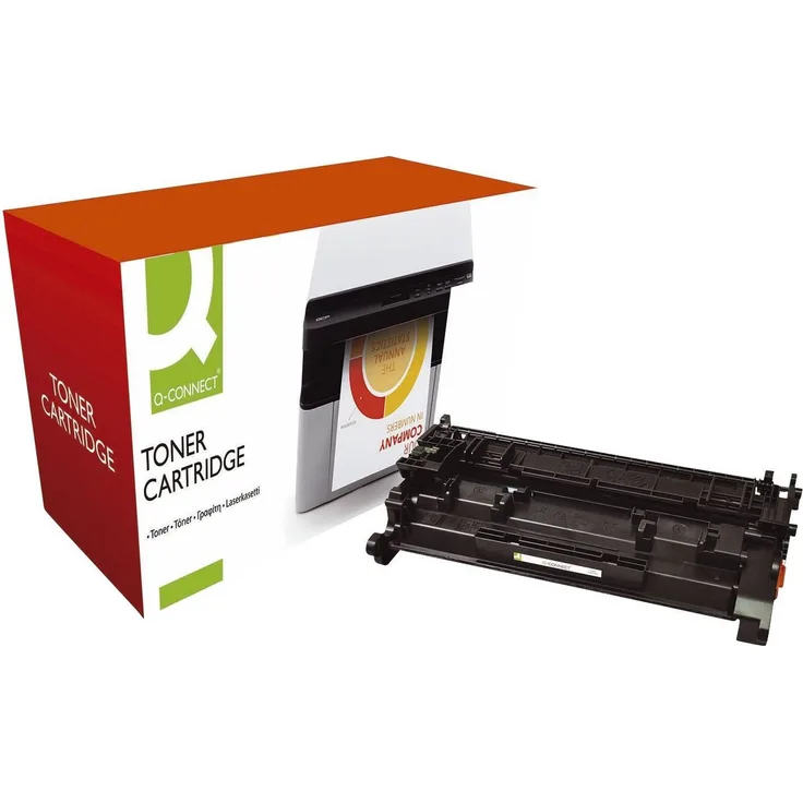 Q-Connect KF18570, Alternativ Tonerkartusche, schwarz, für 3.100 Seiten, ersetzt 26A (CF226A)