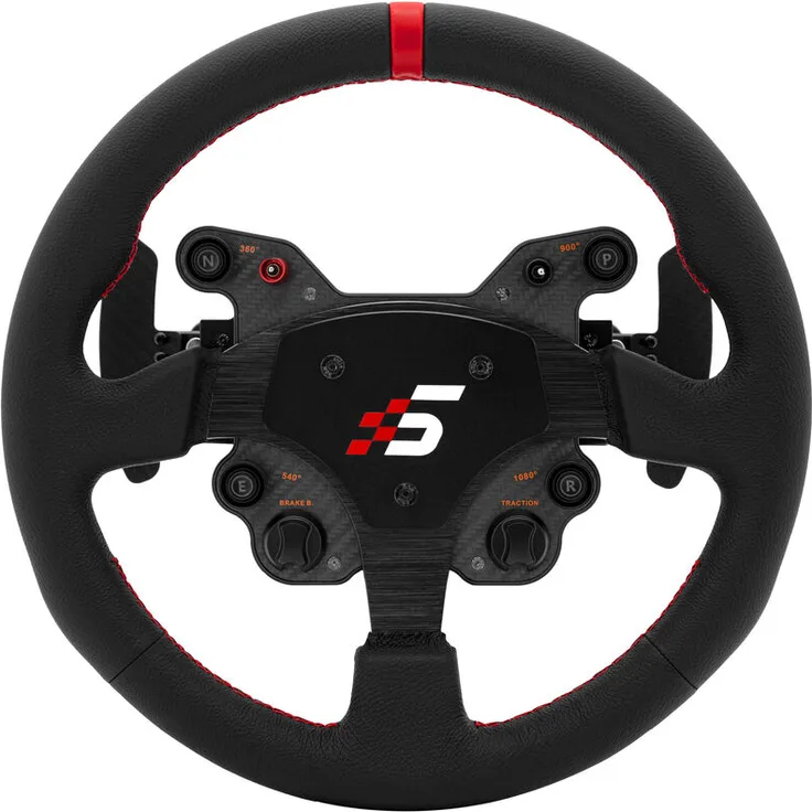 Simagic GT1-SR Lenkrad - Leder, Gaming-Lenkrad für Fahrsimulationen, 330 mm Durchmesser, 8 Bedienungselemente