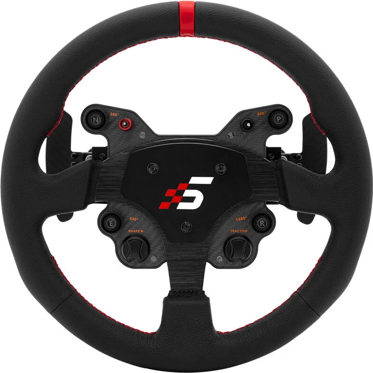 Simagic GT1-SR Lenkrad - Leder, Gaming-Lenkrad für Fahrsimulationen, 330 mm Durchmesser, 8 Bedienungselemente