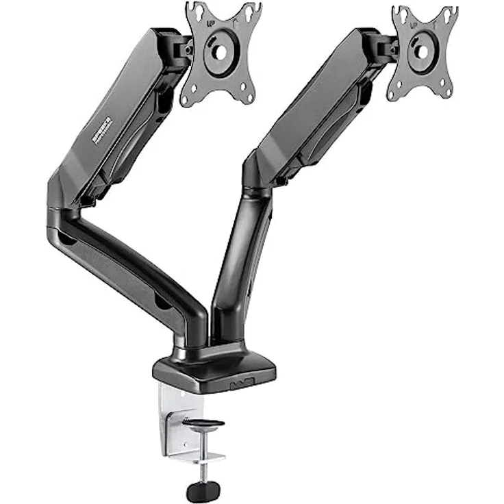 Speaka Professional SP-MM-910 2fach Monitorhalterung 43,2 cm (17) - 81,3 cm (32) Gasdruck-Technik, Neigbar, Schwenkbar