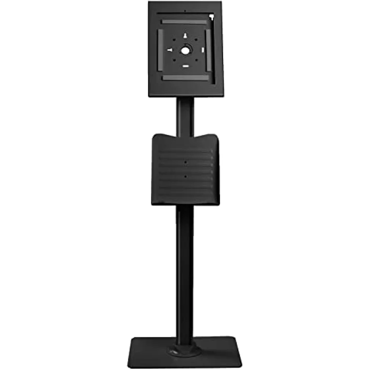 Maclean MC-867 Tablet Halterung Bodenständer mit Prospekthalter Tabletstation mit Verriegelung Kompatibel mit 12,9" iPad Pro (Gen3) in Schwarz – Bild 2