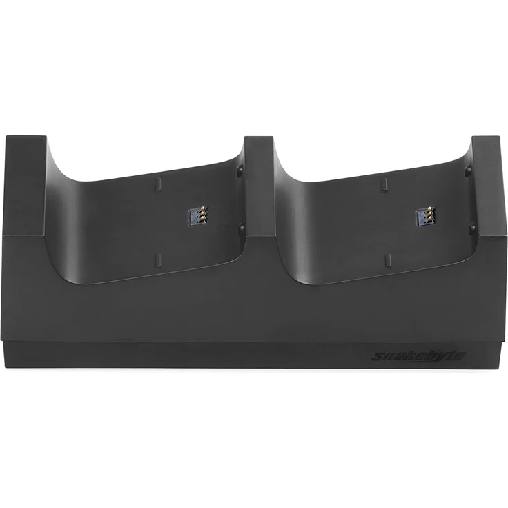 snakebyte Xbox One TWIN:CHARGE X - Ladegerät/Ladestation für Xbox One S/Xbox One X/Xbox One Elite Controller/Gamepads, 2 Akkus Wiederaufladbar 800 mAh, Dual Kanal Charge, LED-Ladezustandanzeige, Schwarz – Bild 4