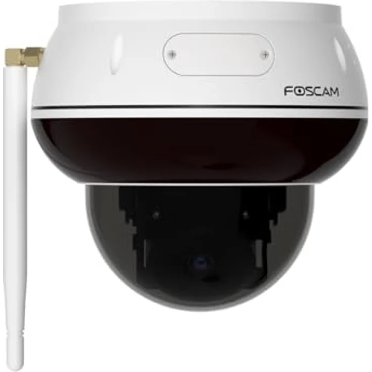 Foscam D8T - 4K 8 MP WLAN Dome Überwachungskamera mit motorisierter PT-Funktion, KI-Personen- und Fahrzeugerkennung, IK10 Vandalismusschutz, WiFi 6, 2-Wege-Audio, weiß – Bild 2