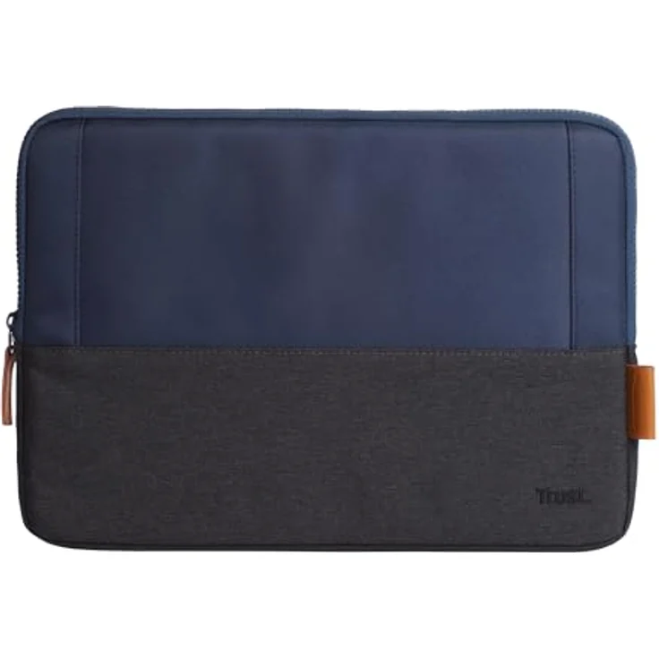 Trust Lisboa Laptophülle 13.3 Zoll, Laptoptasche aus Recycelten PET-Flaschen, Arbeitstasche Laptop Sleeve, Tasche Herren Damen für MacBook Notebook HP Dell Asus Lenovo Reisen Business - Blau – Bild 1